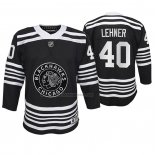 Camiseta Hockey Nino Chicago Blackhawks Robin Lehner Premier Alterno Negro