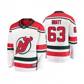 Camiseta Hockey Nino New Jersey Devils Jesper Bratt Alterno Breakaway Blanco