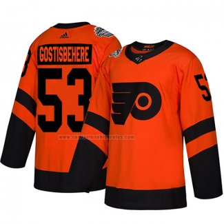 Camiseta Hockey Philadelphia Flyers Shayne Gostisbehere Autentico 2019 Stadium Series Naranja