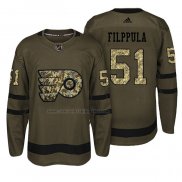 Camiseta Hockey Philadelphia Flyers Valtteri Filppula Salute To Service Verde Militar