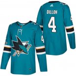 Camiseta Hockey San Jose Sharks Brenden Dillon Autentico Primera 2018 Verde