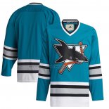 Camiseta Hockey San Jose Sharks Classics Autentico Blank Verde