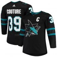 Camiseta Hockey San Jose Sharks Logan Couture Alterno Autentico Negro