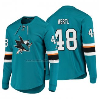 Camiseta Hockey San Jose Sharks Tomas Hertl Platinum Verde