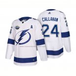 Camiseta Hockey Tampa Bay Lightning Ryan Callahan 2018 Blanco