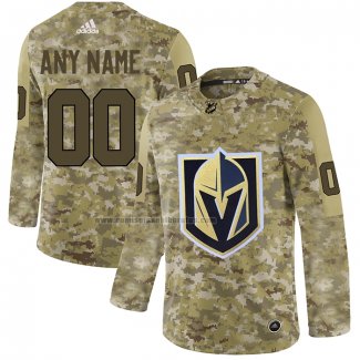 Camiseta Hockey Vegas Golden Knights Personalizada 2019 Camuflaje