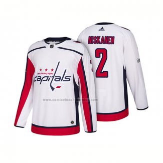 Camiseta Hockey Washington Capitals Matt Niskanen Centennial Patch 2018 Blanco