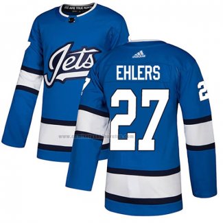 Camiseta Hockey Winnipeg Jets Nikolaj Ehlers Alterno Autentico Azul